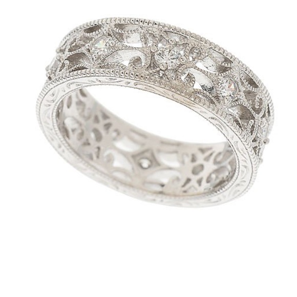 QVC Tacori Epiphany Diamonqiue Lace Design Eternity Band. 0251 - Picture 1 of 5